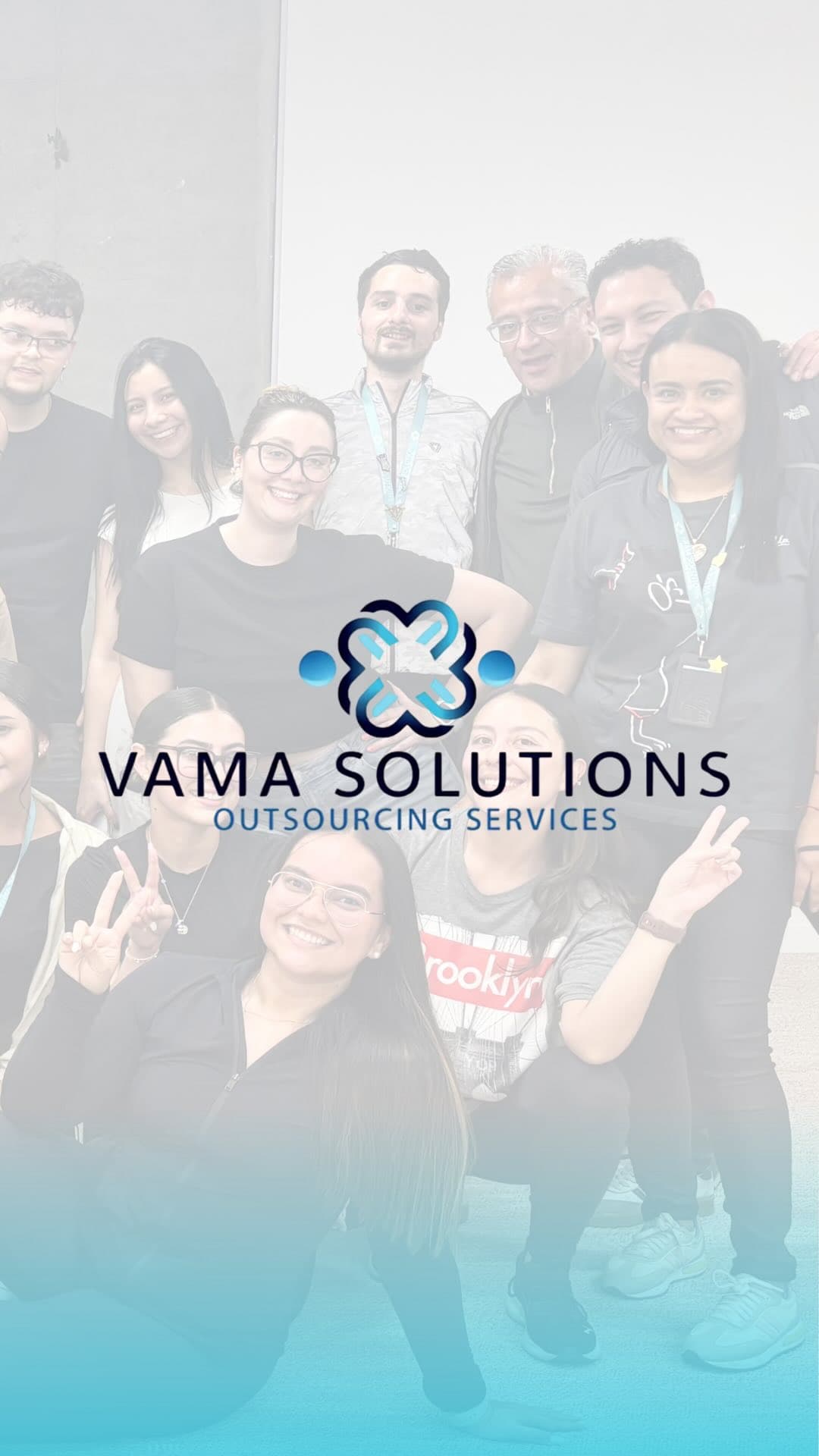 The VAMA Solutions team, with the company logo over the photo.